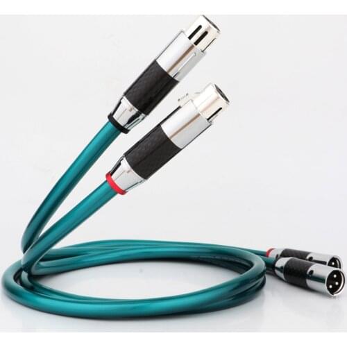 Pair X406FT Ortofon 8NX OFC pure copper audio interconnect cable with carbon fiber XLR plug