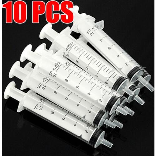 10pcs 10ml plastic nutrient syringe hydroponic measure disposable sampler injector For Measuring Nutrient Hydroponics