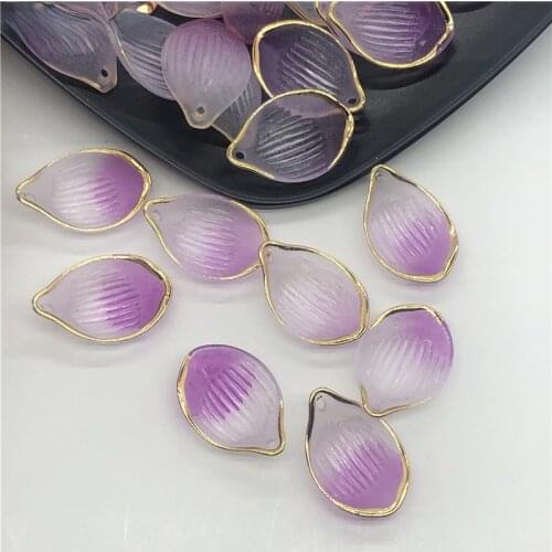 20pcs Flower Petals Charms Pendants 16x23mm DIY Earrings Making Connectors Jewelry Findings Handwork Hair Accessories for Girls