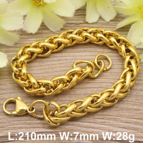 Hot silver color and gold color Womens and men popular fashion Jewelry Bracelets Stainless Steel jewelry BFHGBFAF