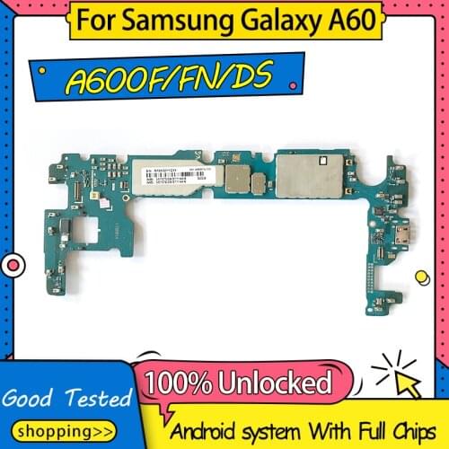 High Quality MainBoard Motherboard For Samsung Galaxy A60 A600F/FN/DS Motherboard Logic Board With Full Chips