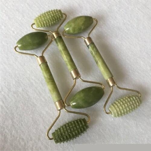 Facial Massage Natural stone Jade Facial Roller Plate Double/Single Heads Beauty Massage Slim Neck Body Relaxation Lift Tools
