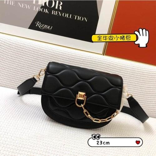 Luxury Fashion Women Semicircle Saddle Bags Soft Leather Shoulder Bags For Ladies Handbags Designer