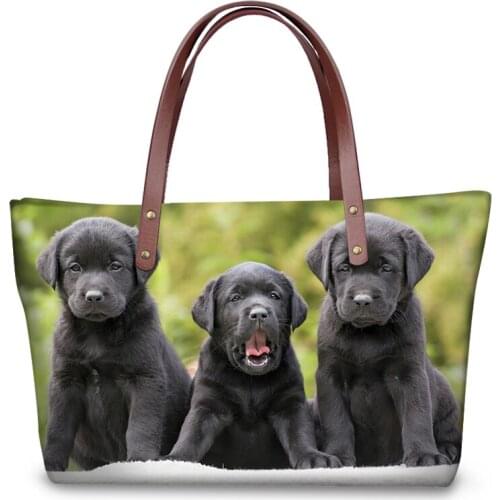 INJERSDESIGNS Luxury Handbags labrador Puppy Print Womens Bag Shoulder Bags For Women 2020 Fashion Tote Bags Girl Handbag Bolsa