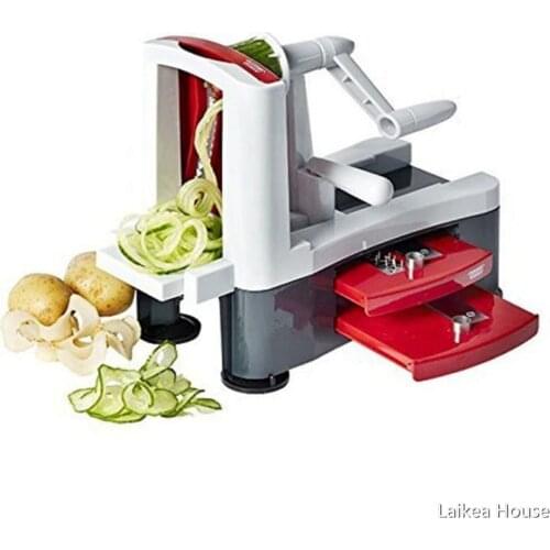 Hand Crank 3 In 1 Stainless Steel Blade Vegetable Cutter Shredders Kitchen Tools Household Vegetable Shredders Potato Cutters