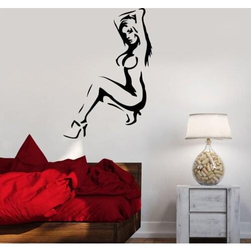 Sexy Woman Vinyl Wall Decal Naked Woman Hot Sexy Girl Coolest Decor Wall Stickers for Home Bedroom Decoration Accessories C709