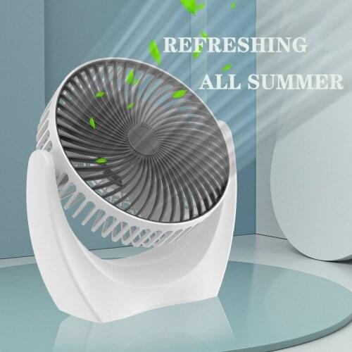Electric Desktop Fan USB Charging Strong Wind Silent Summer Portable for Office Household Mini Table Fans Cooling 5W 5V FS11