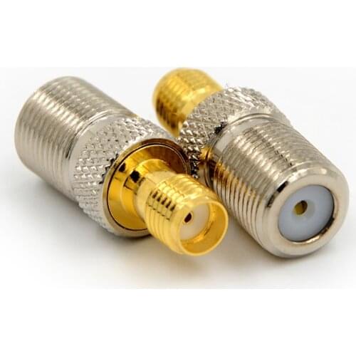 1pcs Female F Type Jack To SMA Female Plug Straight RF Coax Adapter F To SMA Convertor F Female to SMA Female Connector