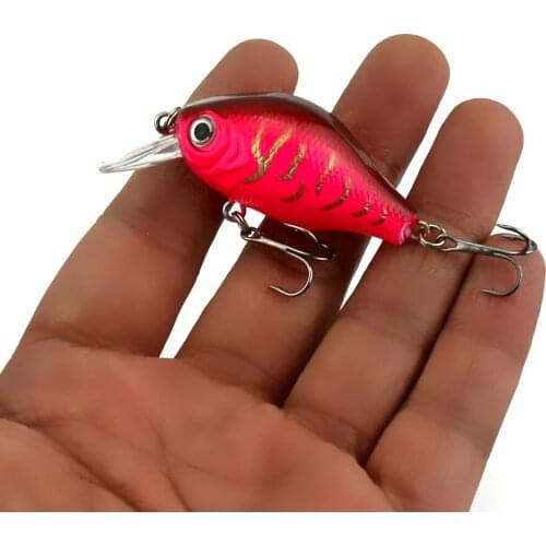 1Pcs 5.5CM 8G Hard Plastic Crank Baits Minnow Fishing Lures 3D Fish Eye Artificial Bait Bass Bait Fishing Tackle