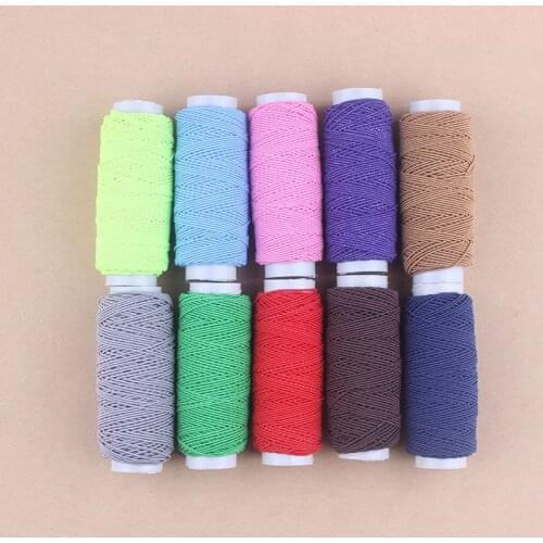 10Roll/lot 0.8mm Clear Elastic Thread Black Round Crystal Line Nylon Rubber Stretchy Cord String Bracelets Necklace Craft Z1