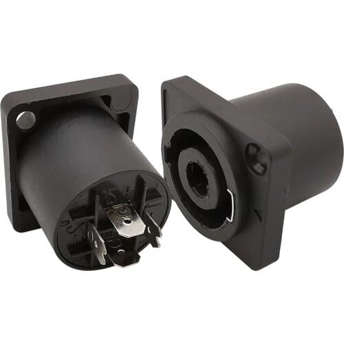 10Pcs XLR 4 Poles Audio Connector Female For Jack Panel Mount Board Connector PA Amplifier Cable