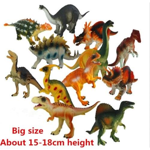 12pcs/set Hot sale original dinosaur toys Model animal 15-17cm Childrens best gift simulation model dinosaur for kids