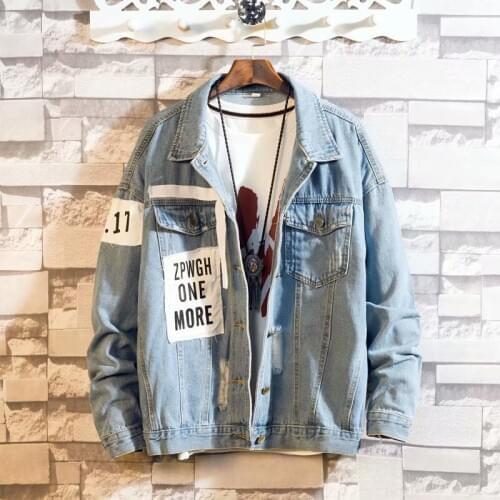 2021 Jeans Jacket Mens Jackets And Coats Denim Jacket Mens Hole Clothes Cotton Jeans Jacket