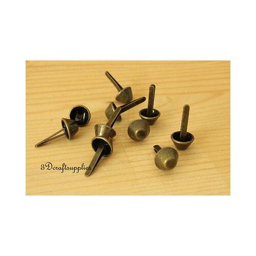 Purse feet bag feet handbag feet metal feet 30 pcs 15 mm Old brass G21