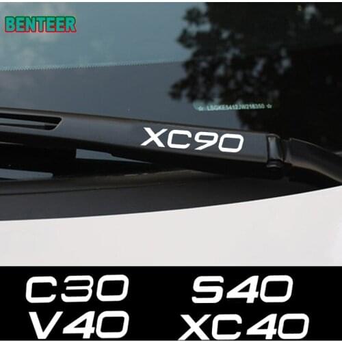 4pcs Car wiper decoration sticker For Volvo C30 C70 V40 V50 V60 V70 V90 S40 S60 S80 S90 XC40 XC60 XC70 XC90 AWD T6