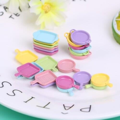 4Pcs Dollhouse Miniature Steak Plate Dish Model For Dollhouse Kitchen Decor Kitchen Cooking Toys For Doll House Decoration