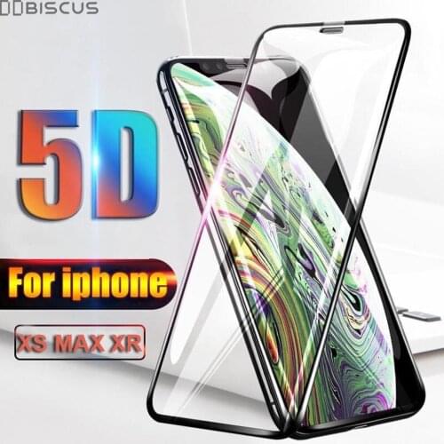 5D Full Glue Glass for iPhone 8 Plus Screen Protector Glass For iPhone 7 Plus X XS Max XR 6 6S Plus Protective Tempered Glass