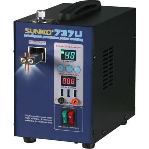 737U Spot Welding Machine Double Pulse Battery Spot Welder For 18650 Lithium Battery Pack Welder With 3 USB Charging Test