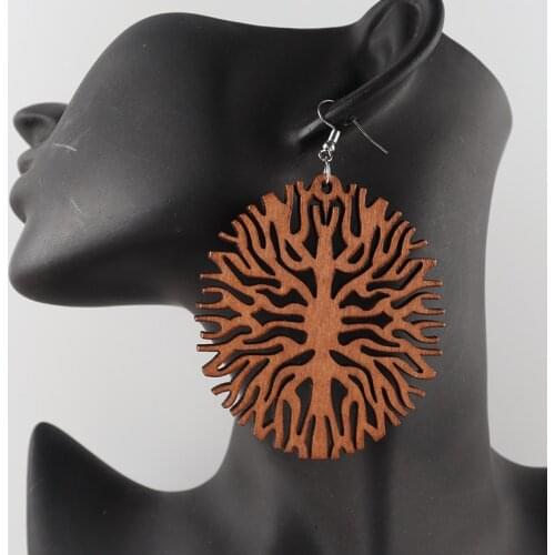Free shipping!2022 Newest Laser Cut Tree Of Life Earrings can mixed shapes