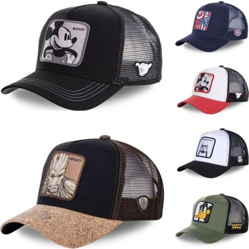 New Brand All Styles Anime Star Wars Mickey Snapback Cotton Baseball Cap Men Women Hip Hop Dad Mesh Trucker Hat Dropshipping