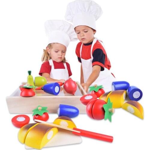 Childrens Family Kitchen Toys Wooden Toys Fruits Vegetables Cut Music Toys Childrens Food Gifts Education Toys Birthday Gifts