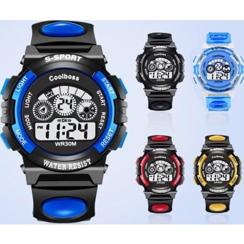 NEW Kids Luminous Watches LED Colorful Flash Digital Waterproof Alarm for Boys Girls Date Week Creative Childrens Fashion Clock