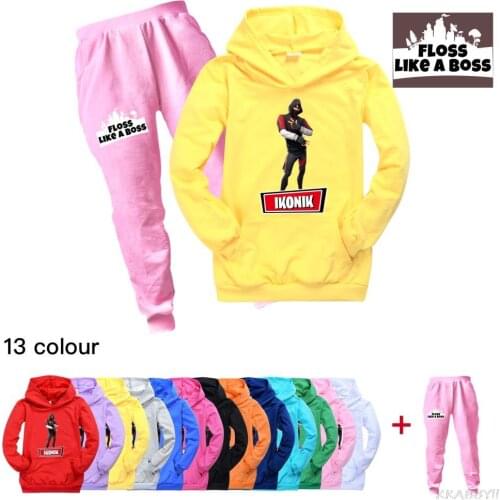 Fortnites Kids Hoodies Tracksuit Autumn boy Clothing Sets Cartoon Children Boy Girl Clothes Hooded Pants Suits