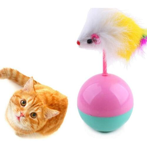 Pet Cat Toys Funny supplies Mouse Tumbler Cat Dog Toy Plush With Balls Cat Toys Training Kitten Kitty Pets Accessories