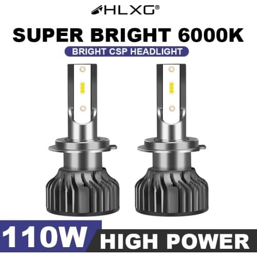 HLXG Car Headlight Kit H7 LED Bulb 4300K 6000K 8000K H1 H3 H11 9005 HB3 9006 HB4 LED 12V 80W 12000LM mini canbus Headlamp Light