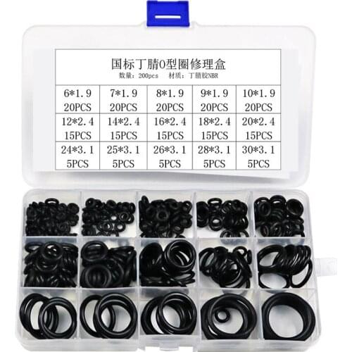 Wonderlife Seal Ring Kit Thickness 1 / 1.5mm Nitrile Rubber NBR O-Ring Gasket Sealing Ring O Rings Rubber Kit Set