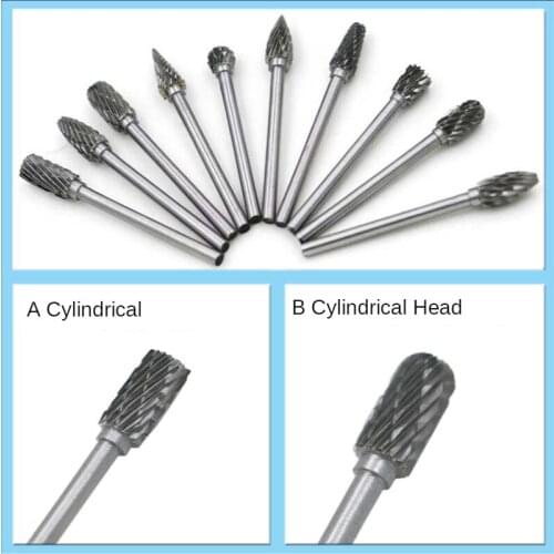 1PCS 3mm Shank Tungsten Steel Solid Carbide End Mill Shank Metal Grinding Head Electrical Engraving Burrs Rotary Files Diamond