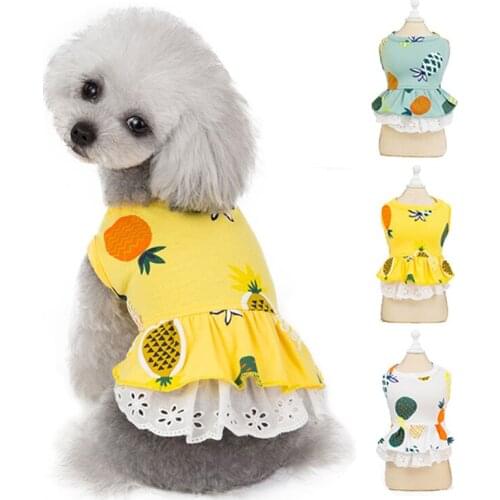 Summer Dog Shirt Lace Dog Dress Breathable Dog Shirt Dress For Small Dog Puppy Chihuahua Dog Princess Dresses