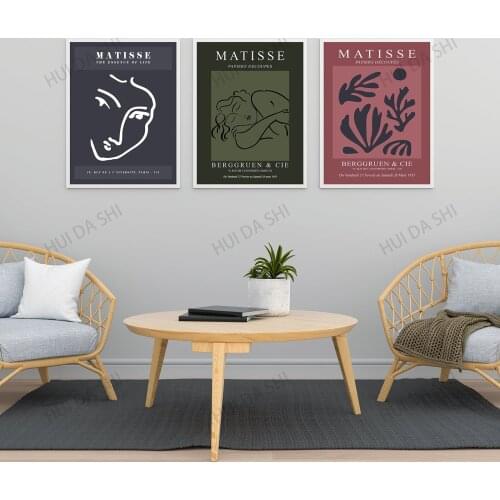 Matisse Print - Exhibition Poster Set, Gallery Wall Set, Henri Matisse 3 Panels Printables, Matisse Gallery Wall, Canvas Poster