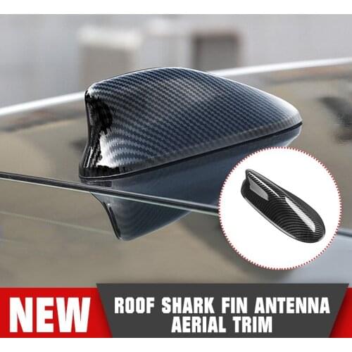 Carbon Fiber Car Roof Shark Fin Antenna Aerial Trim Stickers For Honda Accord 2018-2020 Auto Replacement Parts Chromium Styling