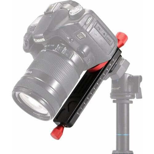 PULUZ Macro Focusing Rail Slider Close-up Shooting Tripod Head Quick Release Plate Holder for DSLR Camera