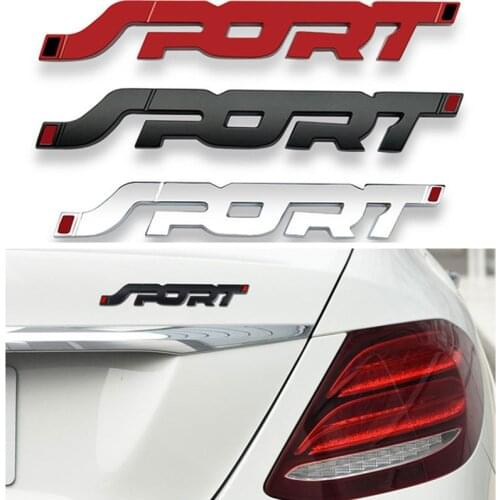 New Metal 3D Chrome Auto Trunk Racing Sport Word Letter Logo Emblem Badge Decal Side Of Body Stickers Car Styling Decoration