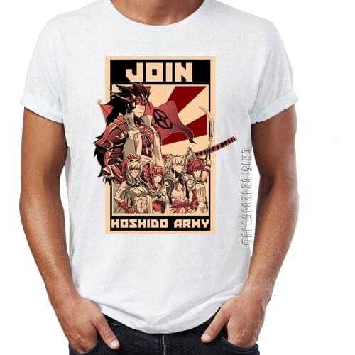 Slim Fit Mens T Shirt Fire Emblem Three Houses Join Hoshido Army Northen Scum Artsy Cotton Fabric Tshirt Artwork Printed Tee