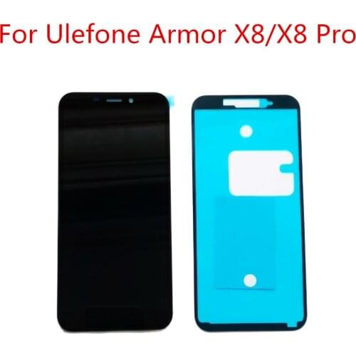 Original Tested For Ulefone Armor X8 5.7'' Phone LCD Display+Touch Screen LCD Digitizer Glass Panel Replacement +Adheisive Tape