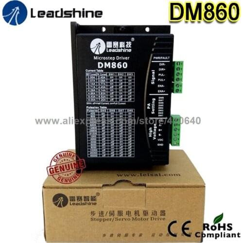 1 Piece GENUINE Leadshine DM860 2-Phase 32-Bit DSP Digital Stepper Drive of 20 to 80 VDC Voltage and 2.4 - 7.2A Output Current