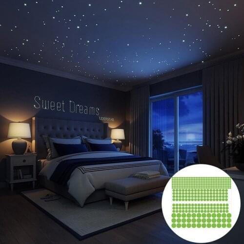 Carved Luminous 407PCS Dot Wall Stickers Home Fluorescent Removable Decoration Childrens Room Decoration Wallpaper Poster