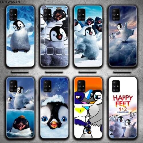Cute penguin happy feet Phone Case For Samsung Galaxy A21S A01 A11 A31 A81 A10 A20E A30 A40 A50 A70 A80 A71 A51