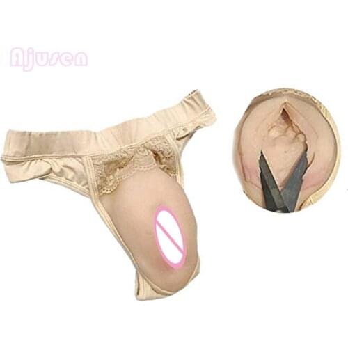 Sexy G-String Thongs Hiding Gaff Breathable with Vagina Insertable Ajusen for Crossdresser Transgender Shemale