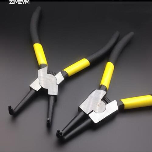 Professional 170mm High Quality 7 inches Internal Circlip Pliers External Bend Clamp Point Shaft Snap Ring Bent Nose hand tools