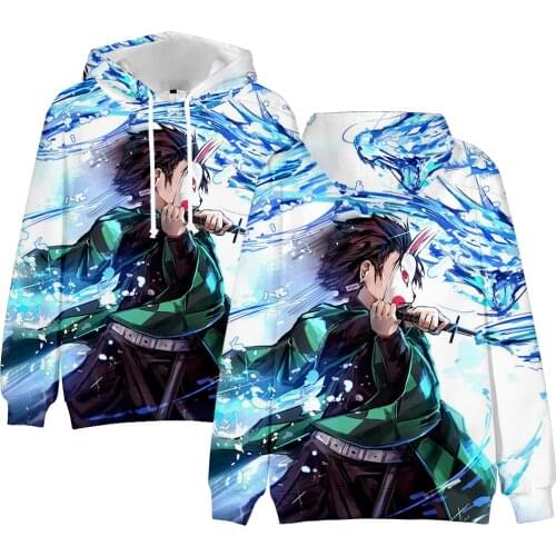Hot 3D Comics Kimetsu no Yaiba Hoodie Sweatshirt Mens Womens New Products Hot Girls Hoodie Demon Slayer Suitable for Boys Pull