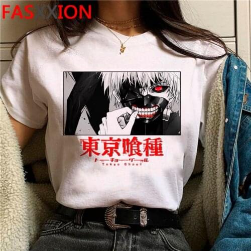Tokyo Ghoul top tees t shirt men print harajuku kawaii white t shirt grunge japanese clothes summer top streetwear aesthetic