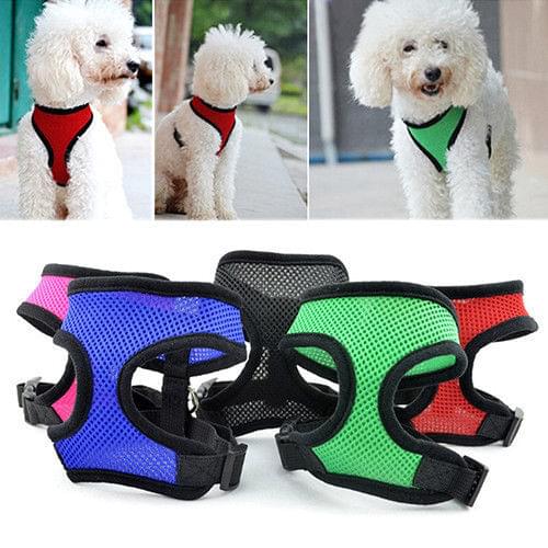 Adjustable Dog Nylon Mesh Vest Harness Training for Chihuahua Puppy Cat Dog Collar Breathable Pet Dog Harness Chest Strap Leash