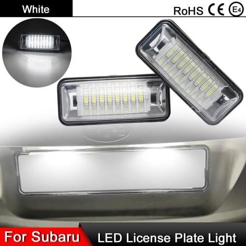 1 Pair For Subaru Forester BRZ Impreza WRX Legacy XV Crosstrek For Toyota GT-86 For Scion FR-S White LED License Plate Light