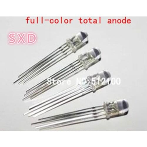 1000PCS good quality 5mm RGB LED full-color 4 legs, a total of anode