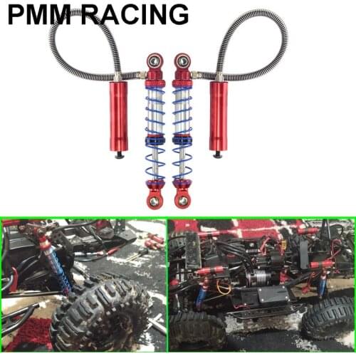 2PCS Metal Double Spring Damper Secondary Bucket Shock Absorber for 1/10 RC Crawler Car Traxxas TRX4 Axial SCX10 90046 RC4WD D90