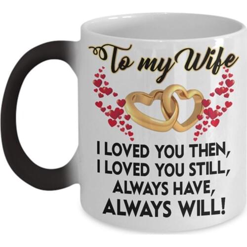 350ml Coffee Mug Color Changing Mug Ceramic Cup Valentines Day Gift For Wife Husband Coffee And Tea Lovers
